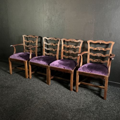 8 GEORGIAN LADDERBACK CHAIRS - ADDITIONAL PHOTO 4