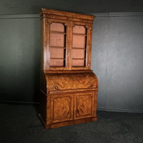 ANTIQUE CYLINDER BOOKCASE
