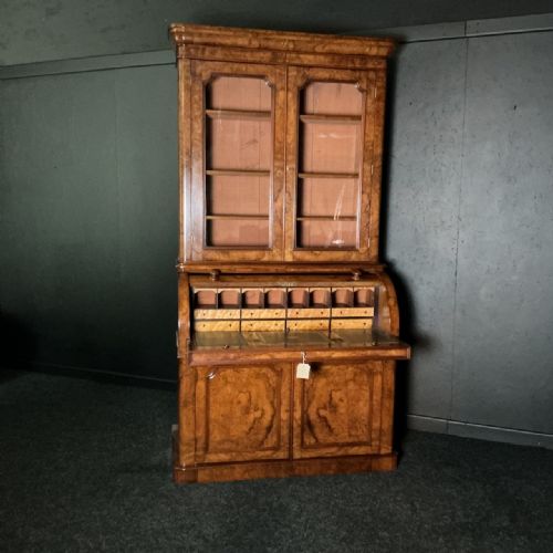 ANTIQUE CYLINDER BOOKCASE - ADDITIONAL PHOTO 6