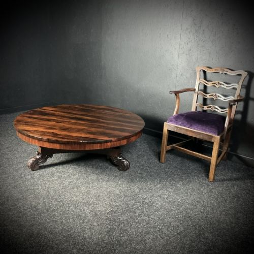WILLIAM 4TH ROSEWOOD COFFEE TABLE CIRCA 1840TOP - ADDITIONAL PHOTO 2
