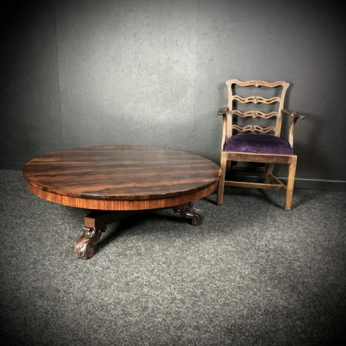 WILLIAM 4TH ROSEWOOD COFFEE TABLE CIRCA 1840TOP - ADDITIONAL PHOTO 4