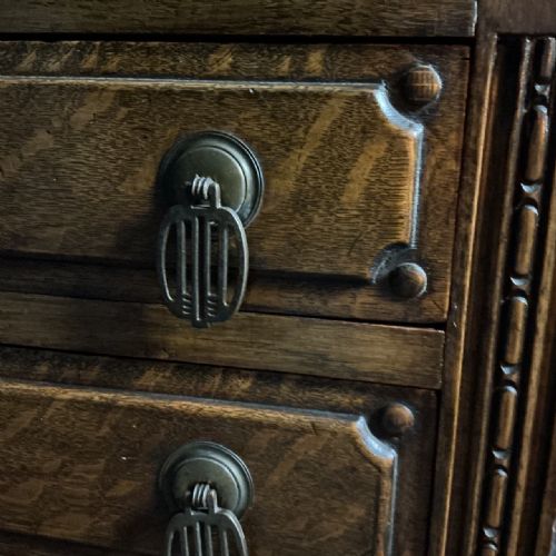 ANTIQUE OAK BOOKCASE - ADDITIONAL PHOTO 5