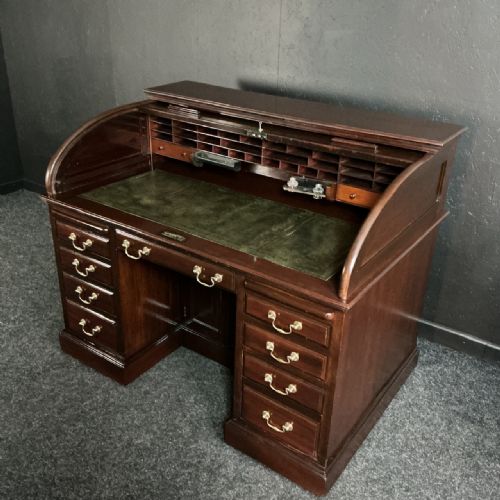 MAHOGANY ROLL TOP DESK