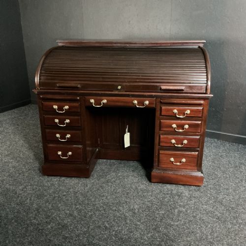 MAHOGANY ROLL TOP DESK - ADDITIONAL PHOTO 1