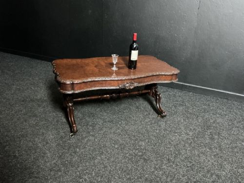 VICTORIAN BURR WALNUT COFFEE TABLE - ADDITIONAL PHOTO 2