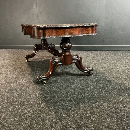 VICTORIAN BURR WALNUT COFFEE TABLE - ADDITIONAL PHOTO 5