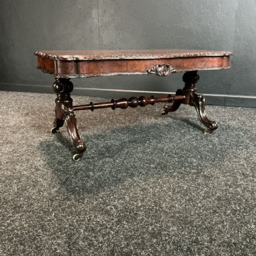 VICTORIAN BURR WALNUT COFFEE TABLE - ADDITIONAL PHOTO 6