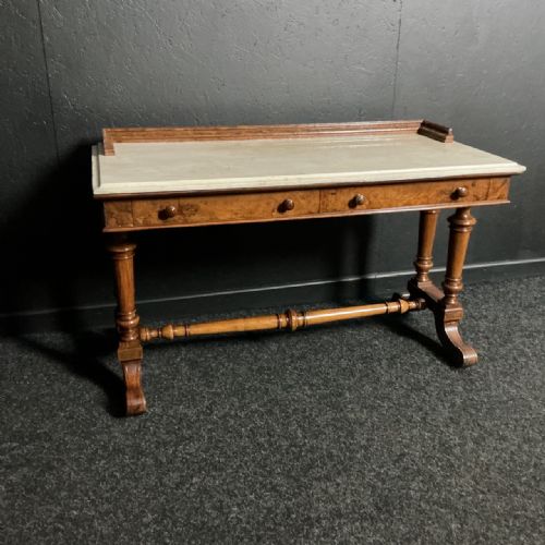 VICTORIAN BURR WALNUT SIDE TABLE - ADDITIONAL PHOTO 2