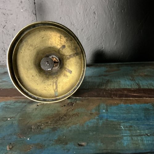 PAIR OF BRASS CANDLESTICKS - ADDITIONAL PHOTO 1