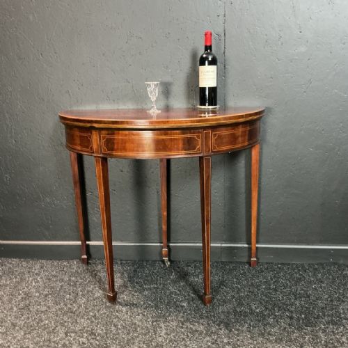 HEPPLEWHITE REVIVAL MAHOGANY CARD TABLE - ADDITIONAL PHOTO 1