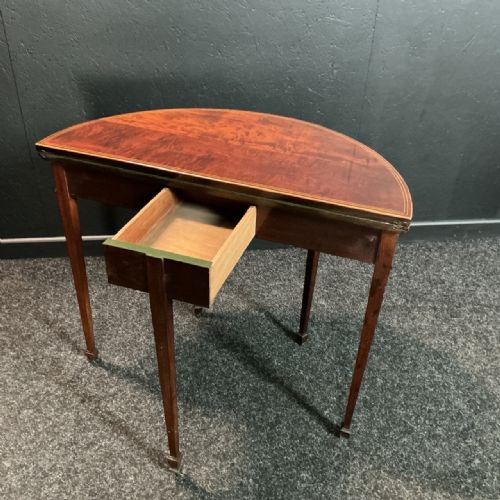 HEPPLEWHITE REVIVAL MAHOGANY CARD TABLE - ADDITIONAL PHOTO 4
