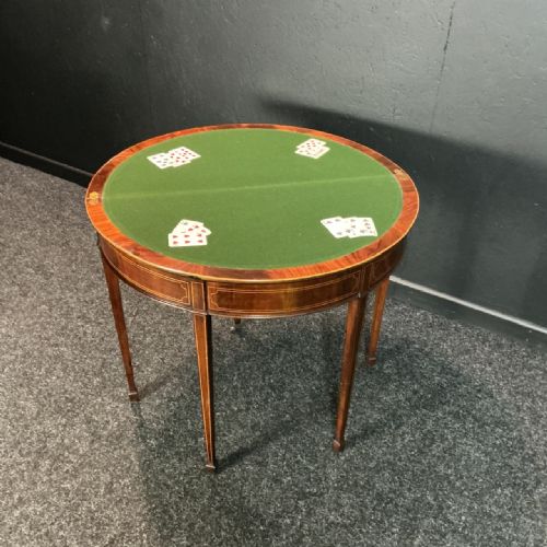 HEPPLEWHITE REVIVAL MAHOGANY CARD TABLE - ADDITIONAL PHOTO 5