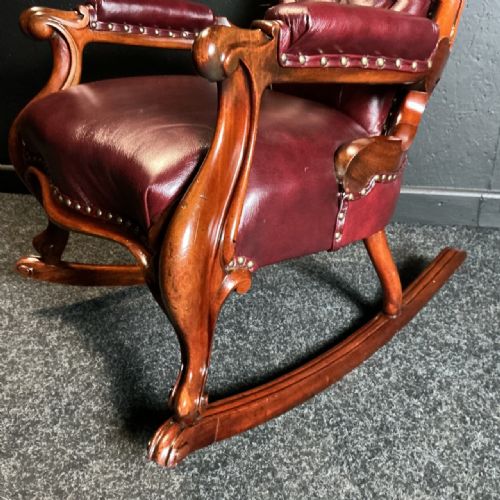 VICTORIAN MAHOGANY ROCKING CHAIR - ADDITIONAL PHOTO 1