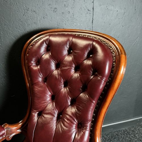 VICTORIAN MAHOGANY ROCKING CHAIR - ADDITIONAL PHOTO 2