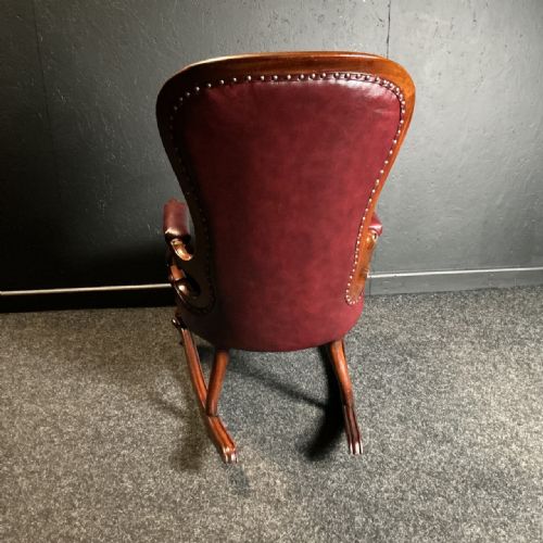 VICTORIAN MAHOGANY ROCKING CHAIR - ADDITIONAL PHOTO 3