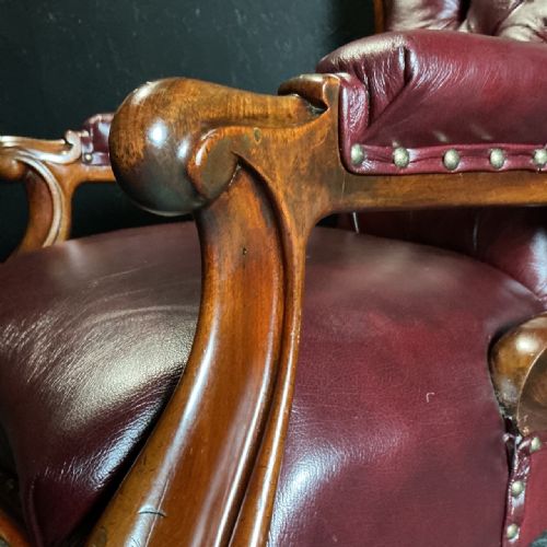 VICTORIAN MAHOGANY ROCKING CHAIR - ADDITIONAL PHOTO 6