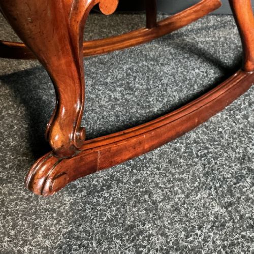 VICTORIAN MAHOGANY ROCKING CHAIR - ADDITIONAL PHOTO 7