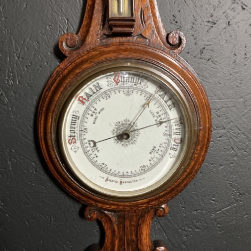 ANTIQUE ANEROID BAROMETER - ADDITIONAL PHOTO 3