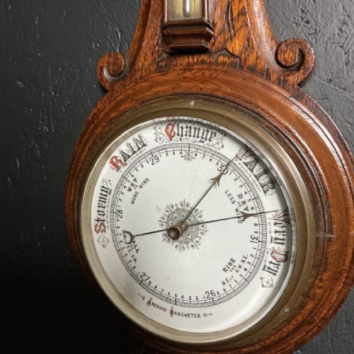 ANTIQUE ANEROID BAROMETER - ADDITIONAL PHOTO 4