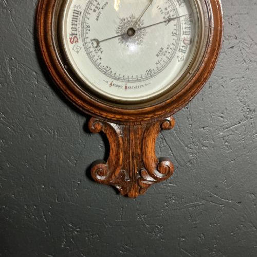 ANTIQUE ANEROID BAROMETER - ADDITIONAL PHOTO 5