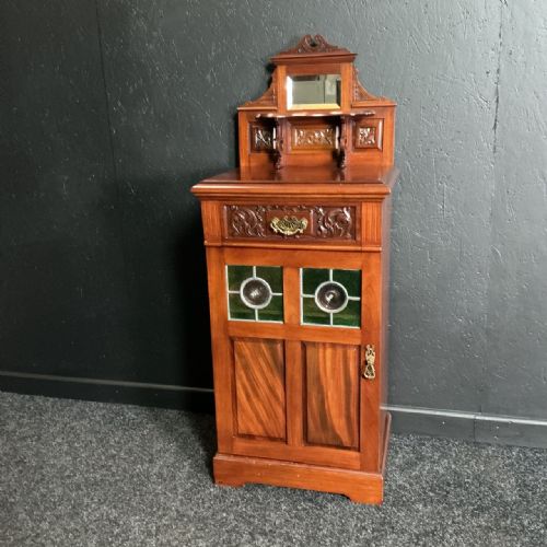 antique mahogany music cabinet - CATEGORY: ANTIQUE CABINETS - DATED EDWARDIAN