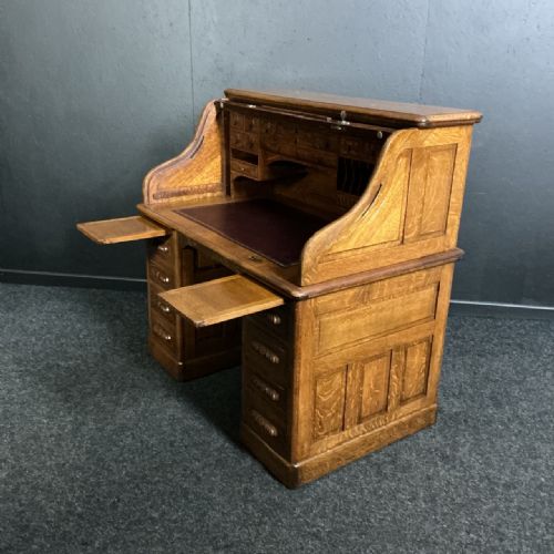 ANTIQUE ROLL TOP DESK - ADDITIONAL PHOTO 4
