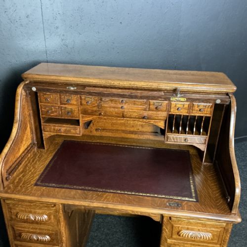 ANTIQUE ROLL TOP DESK - ADDITIONAL PHOTO 5