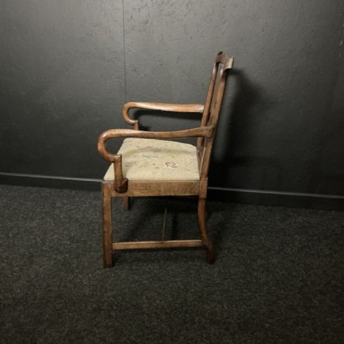 GEORGE 1ST LARGE WALNUT ARMCHAIR - ADDITIONAL PHOTO 2