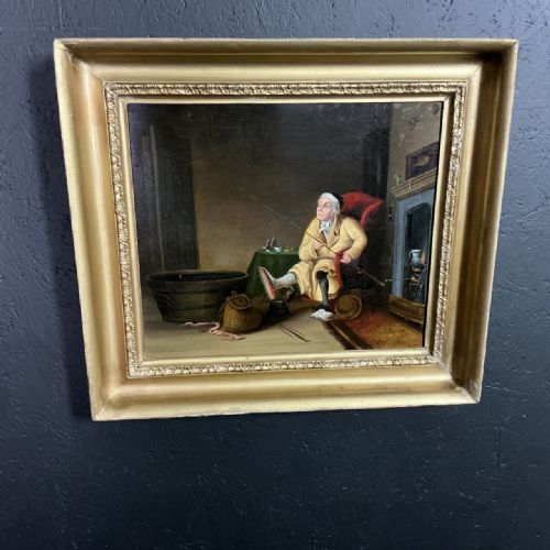 VICTORIAN OIL ON CANVAS COWPER