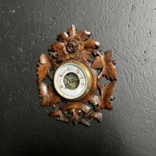 ANTIQUE BLACK FOREST STYLE BAROMETER