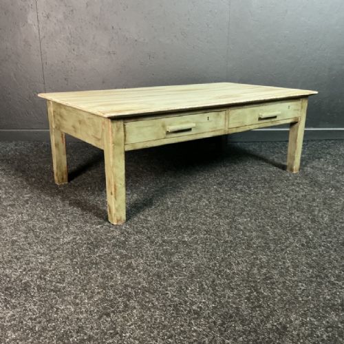 PAINTED HARDWOOD COFFEE TABLE