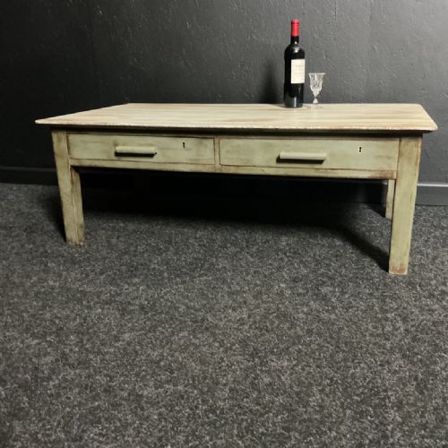 PAINTED HARDWOOD COFFEE TABLE - ADDITIONAL PHOTO 1
