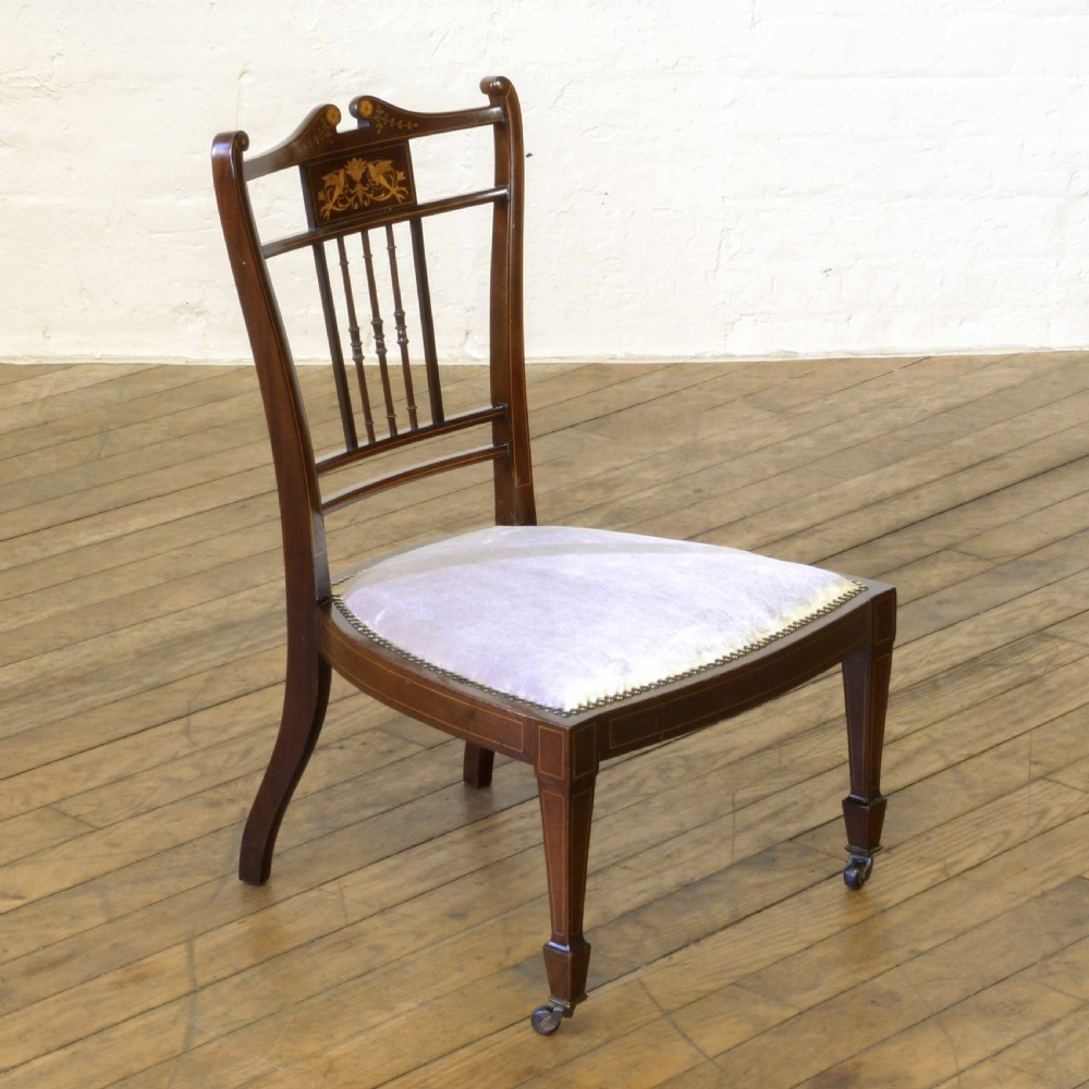 Edwardian Mahogany Low Chair
