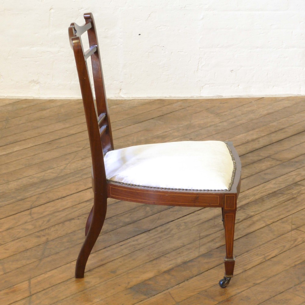 Edwardian Mahogany Low Chair View V