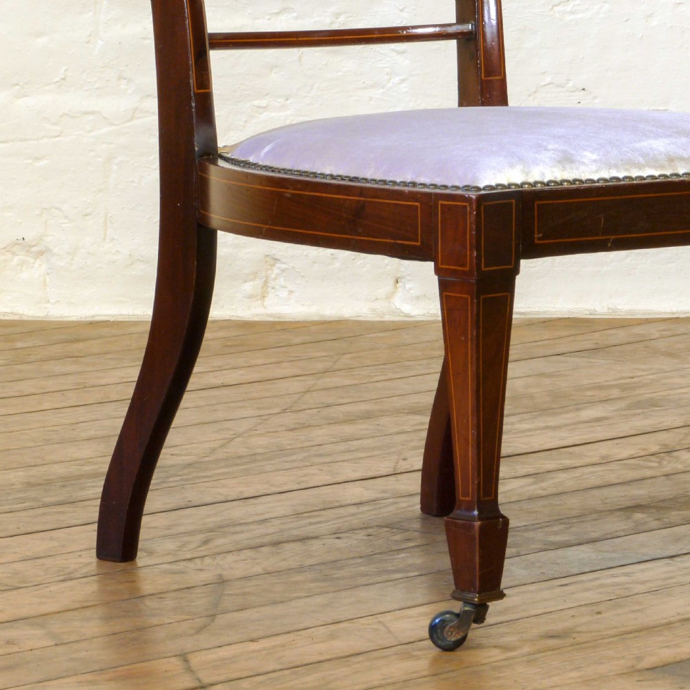 Edwardian Mahogany Low Chair View IX