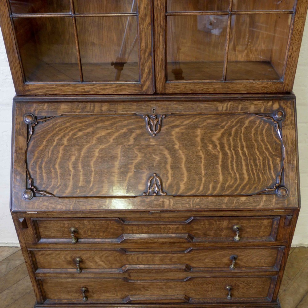 Oak Bureau Bookcase View VIII