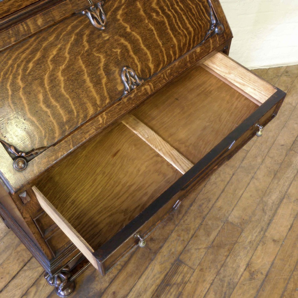 Oak Bureau Bookcase View XI