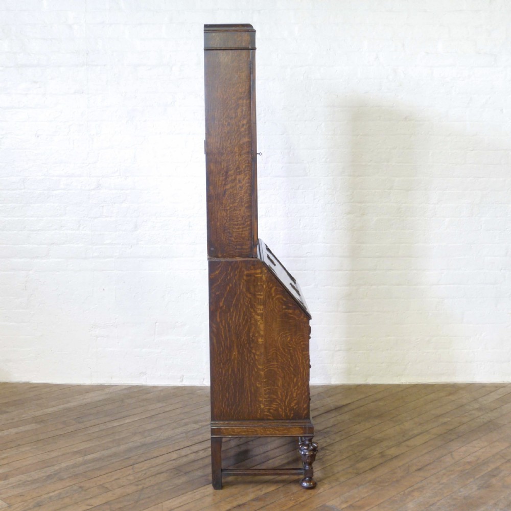 Oak Bureau Bookcase View XIV