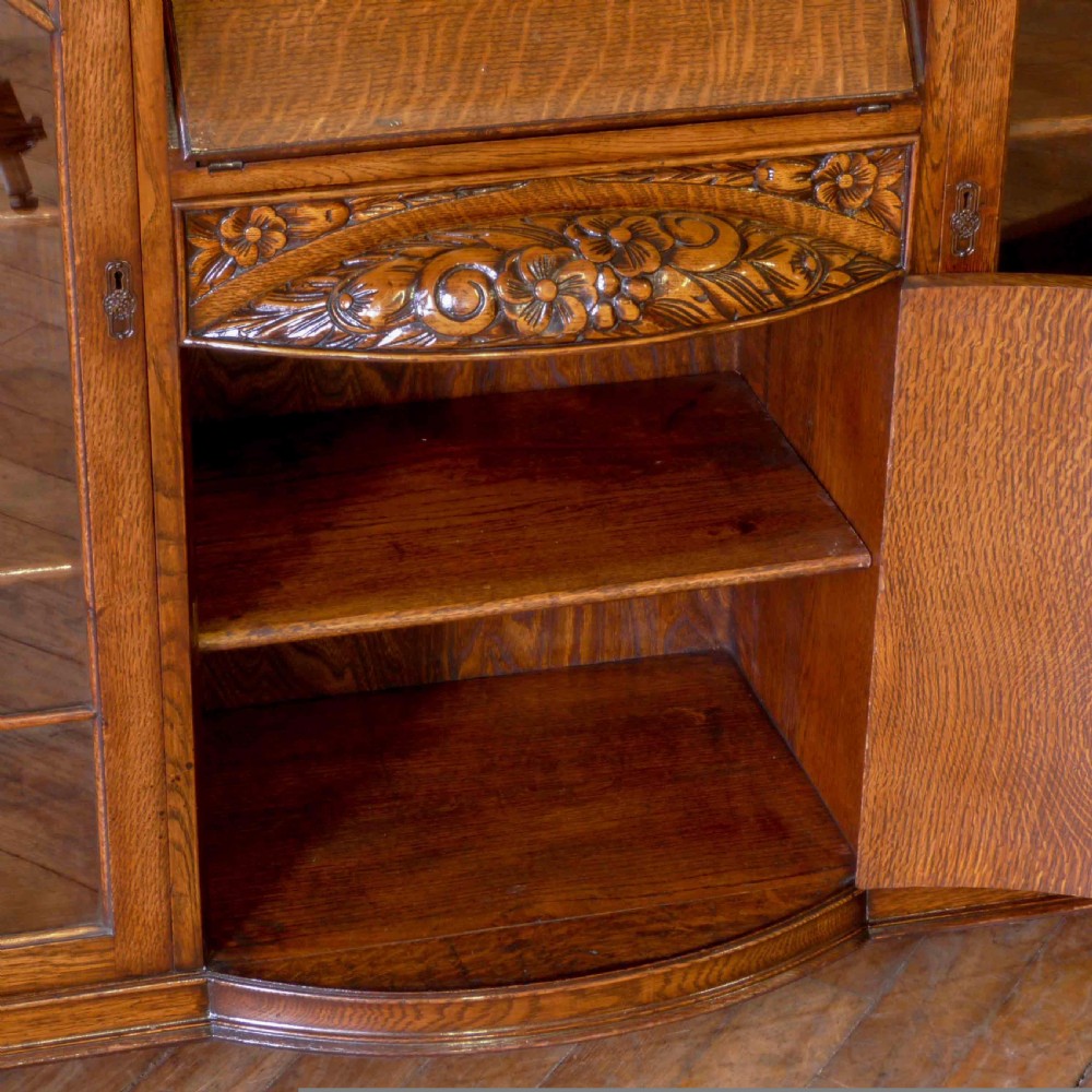 Oak Bureau Bookcase View III