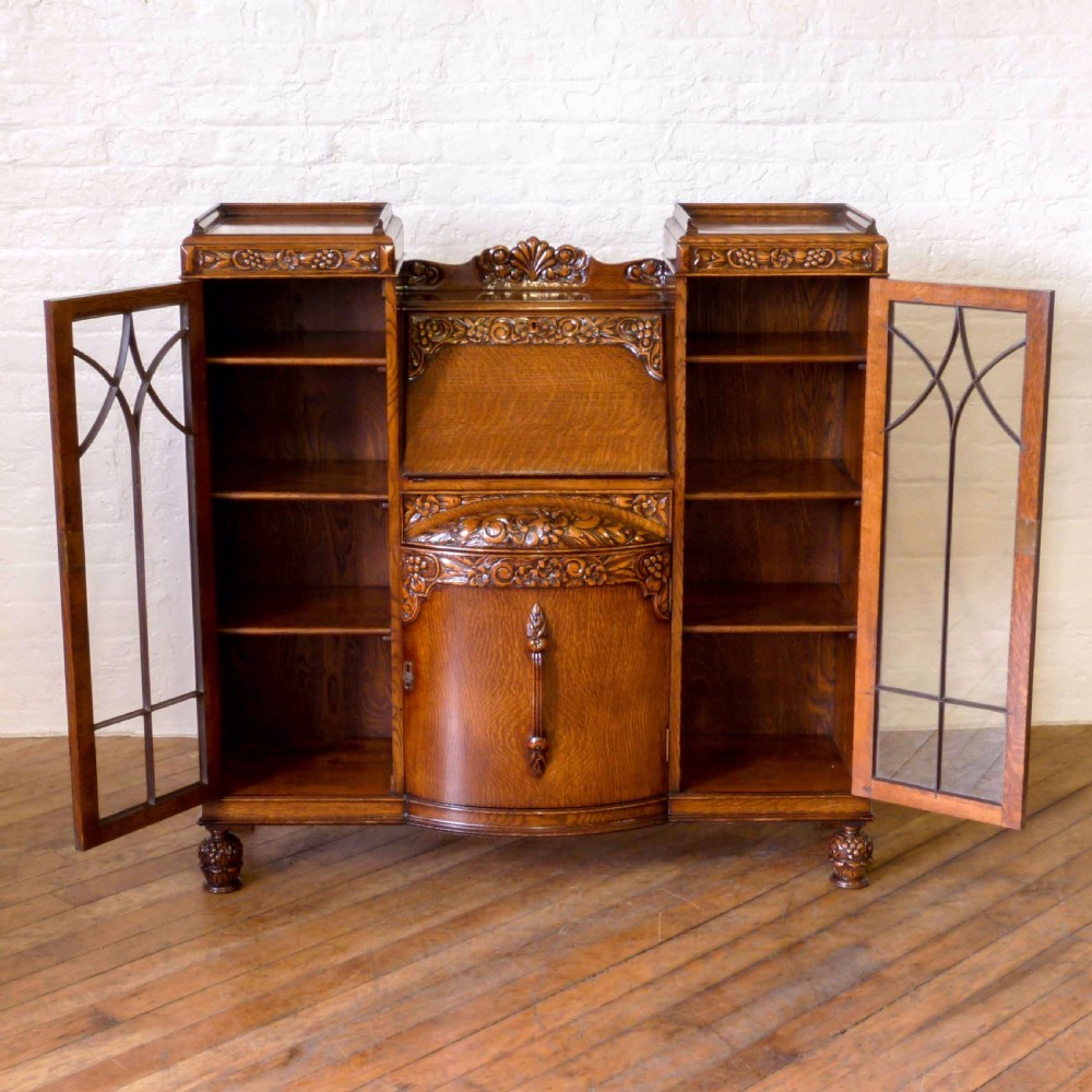 Oak Bureau Bookcase View IV
