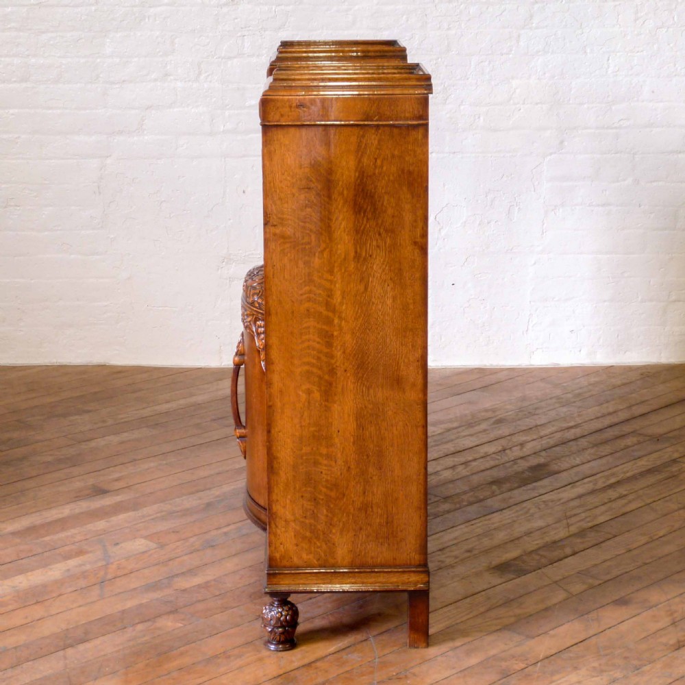 Oak Bureau Bookcase View XIII