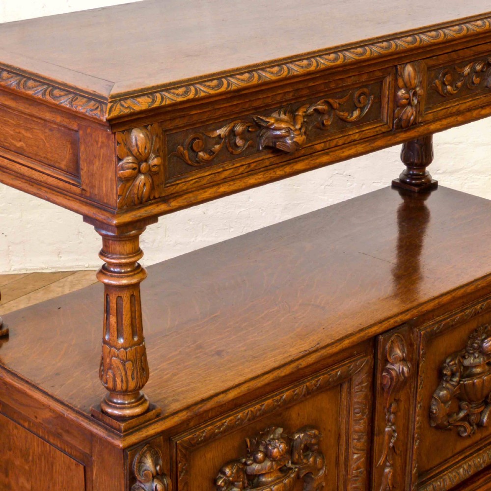 Victorian Oak Buffet View IX