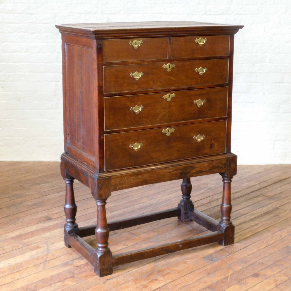 Queen Anne Oak Chest on Stand View IV