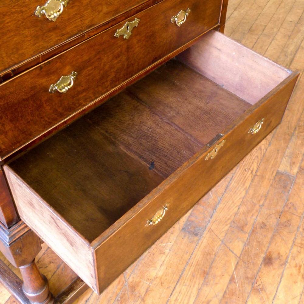 Queen Anne Oak Chest on Stand View VI