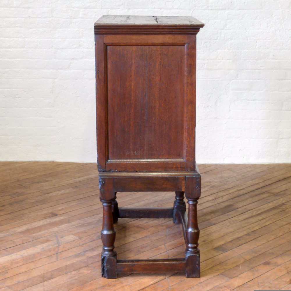 Queen Anne Oak Chest on Stand View IX