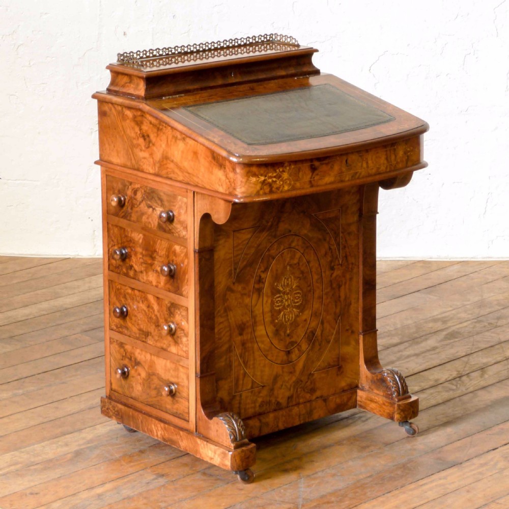 Victorian Walnut Davenport
