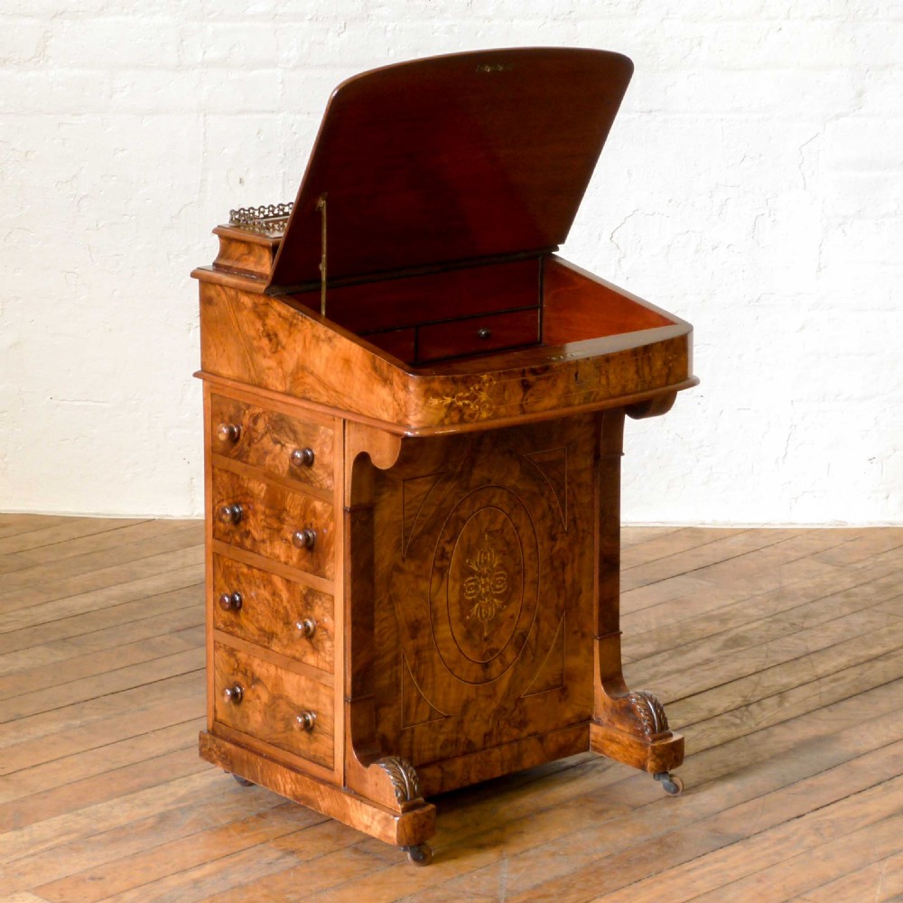 Victorian Walnut Davenport View II