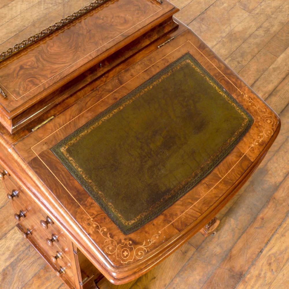 Victorian Walnut Davenport View VIII