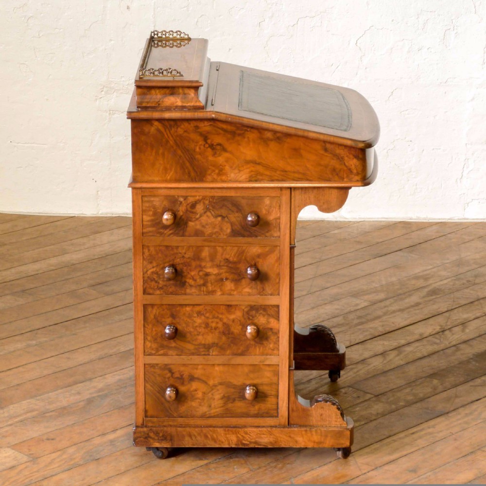 Victorian Walnut Davenport View XVII