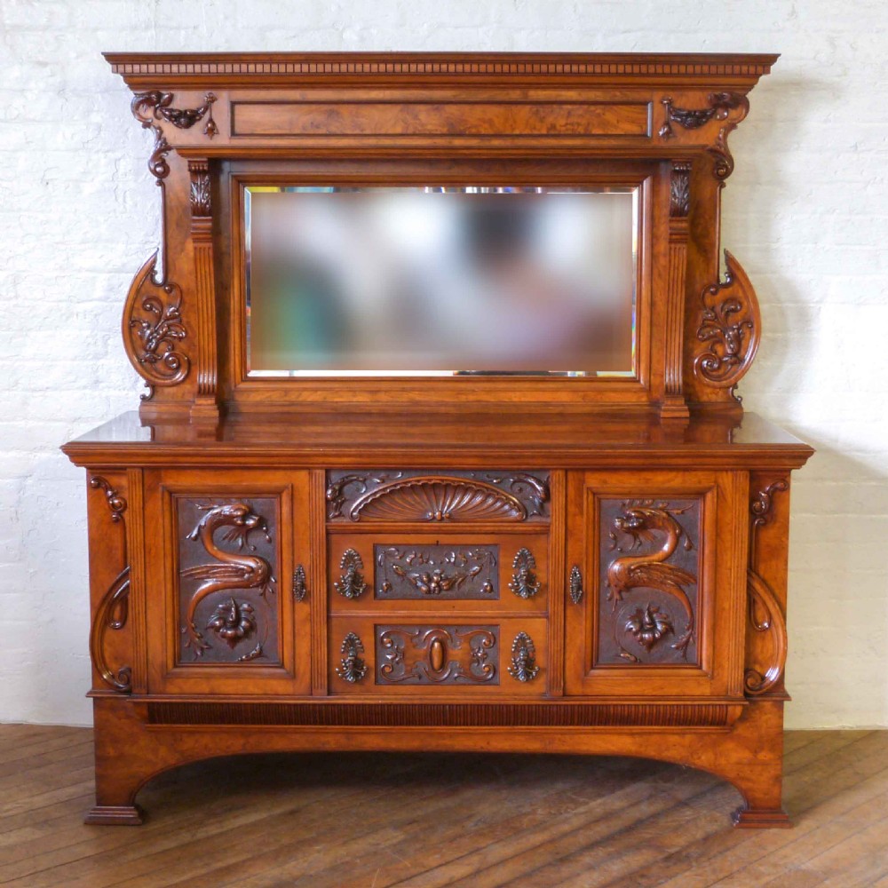 Victorian Pollard Oak Sideboard